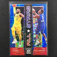 2021-22 Donruss Optic LEBRON JAMES ZION WILLIAMSON All-Stars Blue Pulsar #1