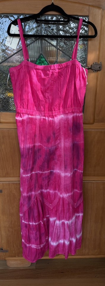 Tie Dye Dress Size 12 pink with lining / slip 