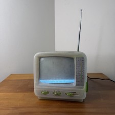 Spectra 5" 5-BWRT Portable CRT TV Translucent Green AM/FM Radio Rare