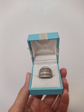 Diamonique Alison Young Anniversary Sterling Silver 925 DQCZ Vintage Ring UK J