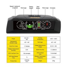 GPS elettronico OBD2 PMH KMH Misuratore di pendenza Altimetro Auto HUD Bussola