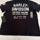 Harley Davidson Factory Racing Team T Shirt Black NWT SZ:XL Authentic H D