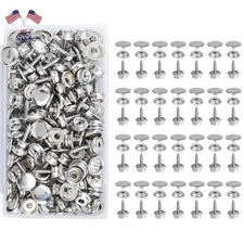 50 Set Stainless Steel Boat Marine Canvas Snap Cover Button Socket Fastener Kit