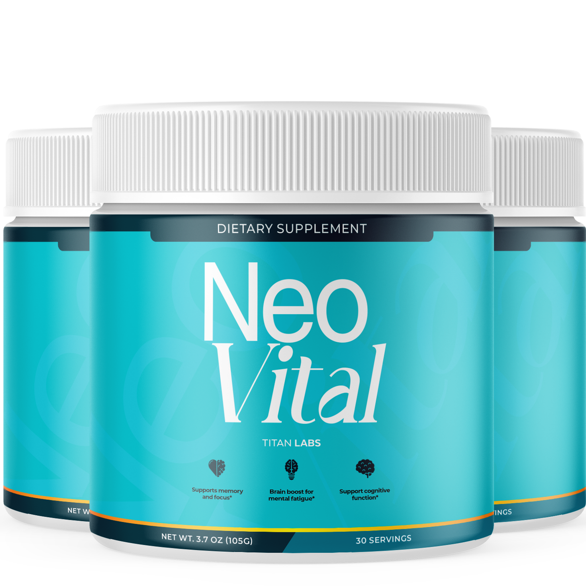 3 Pack) Neo Vital Powder All Natural Brain Support Formula