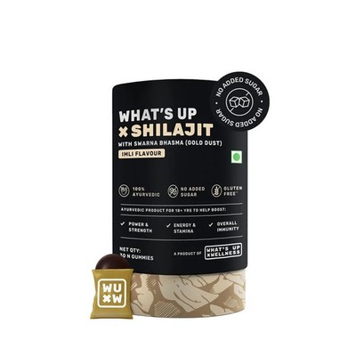 What s Up Wellness Shilajeet Gummies, verbessert Kraft, Ausdauer 30 Gummys