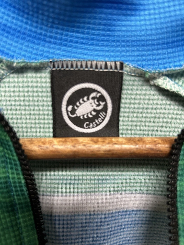 Camiseta de ciclismo Castelli para hombre talla mediana azul manga corta hecha en Italia Foto 2 de 4