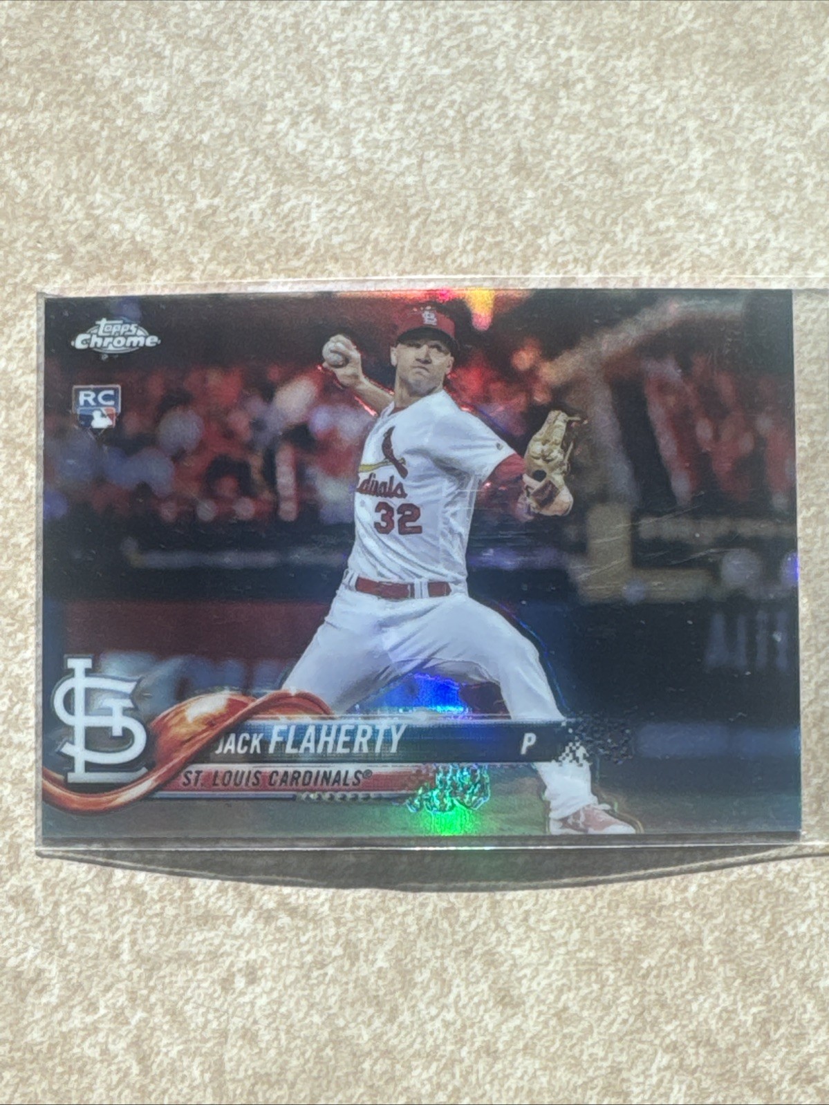 2018 Topps Chrome Jack Flaherty Rookie Refractor Parallel #4 Cardinals