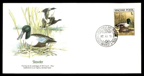 Mayfairstamps Hungary FDC 1980 Shoveler Birds First Day Cover aaw_38195