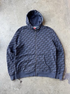 Puma All Over Print Heavyweight Skater Surfer Y2K Zip Up Hoodie Jacket XL AOP