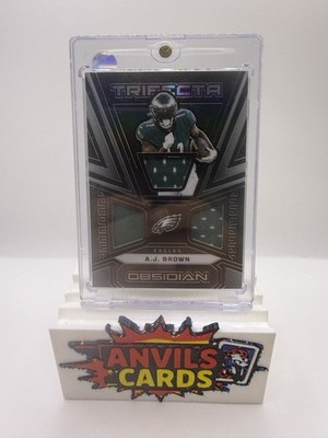 2023 Panini Obsidian - Trifecta Swatches A.J. Brown #TRI-ABR /199 (MEM)