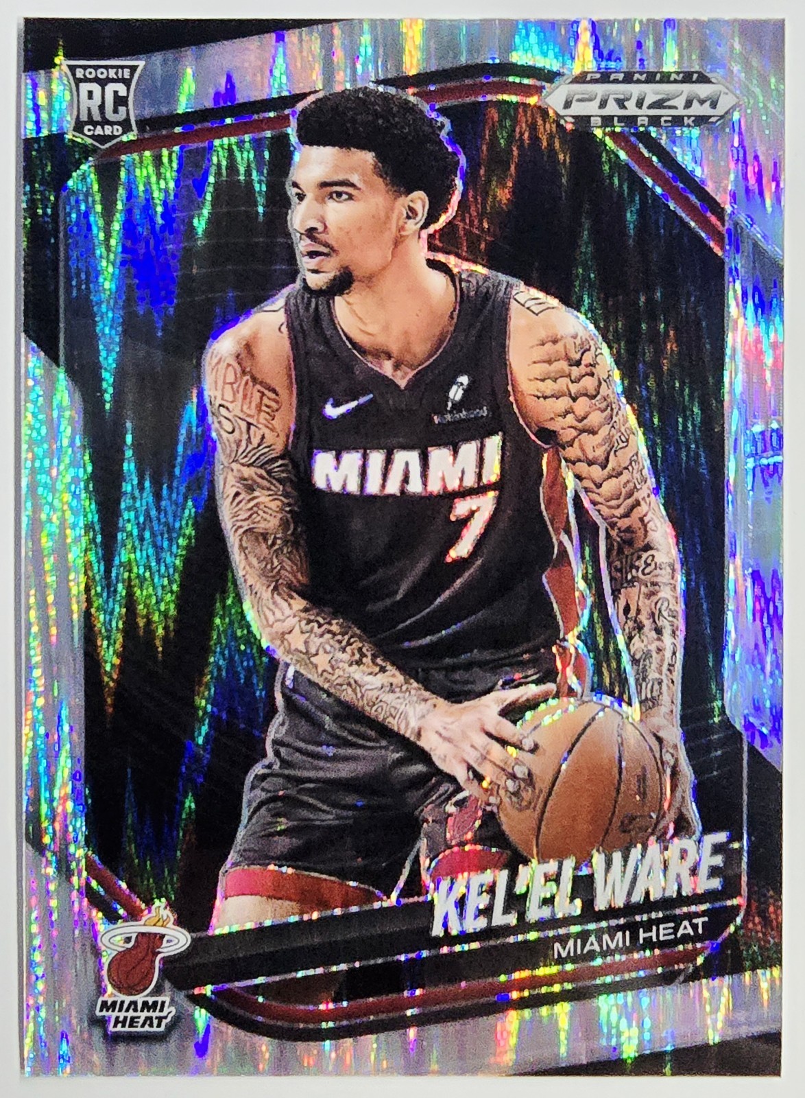 2024-25 Panini Prizm Black Skewed /249 Kel'el Ware #156 Rookie RC Heat ⚪️✨️