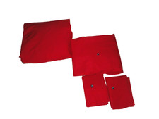 NAUTICA LOGO BIKING TRUE RED 4PC FULL SHEET SET 100 COTTON