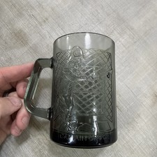 Vintage 1970’s McDonald's Smoked Glass Mug Captain Crook Plays Baseball 4.5”