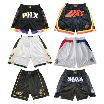 Basketball Shorts Herren S-2XL Für Bucks/Clippers/Heat/ Suns/Mavericks/Thunder