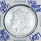 1921 BU UNCIRCULATED MORGAN SILVER DOLLAR AUTHENTIC U.S. MINT FREE SHIPPING 6087