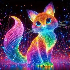 Cat Diamond Art Painting Kits for Adults, 5D Animals Round Full Drill Diamond Pa