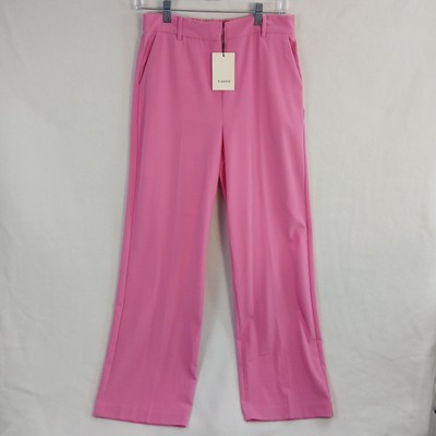 b.young Women's Danta Wide Leg Pants Size Small (EU36) 28x32 Pink Stretch NWT