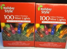 100PK MultiColor Mini Light Christmas String Tree Light Set Of 2pc In/outdoor