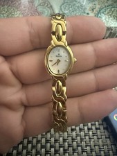 Bulova Women's Quartz Diamond Dial Gold Watch Vintage