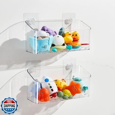 CQUNM Bath Toy Storage Holder for Bathtub, Clear Bath Toy Organiz