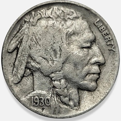 1930-S Buffalo Nickel 5c Fine F+ * Original Surfaces * Nice 1930S