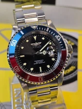 Invicta Pro Diver Men's Watch -40mm Red & Blue Bezel with Black Dial New!