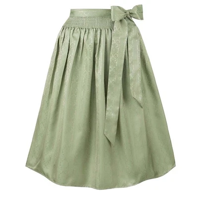 Dirndlschürze Corinna hellgrün grün gemustert Dirndl Trachten Damen Jacquard - Bild 1 von 2