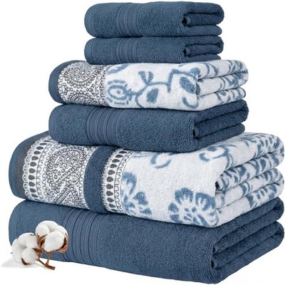 Modern Threads 6 Piece Bath Towel Set   Bathroom Set with 2 Bath Towels, 2 Hand