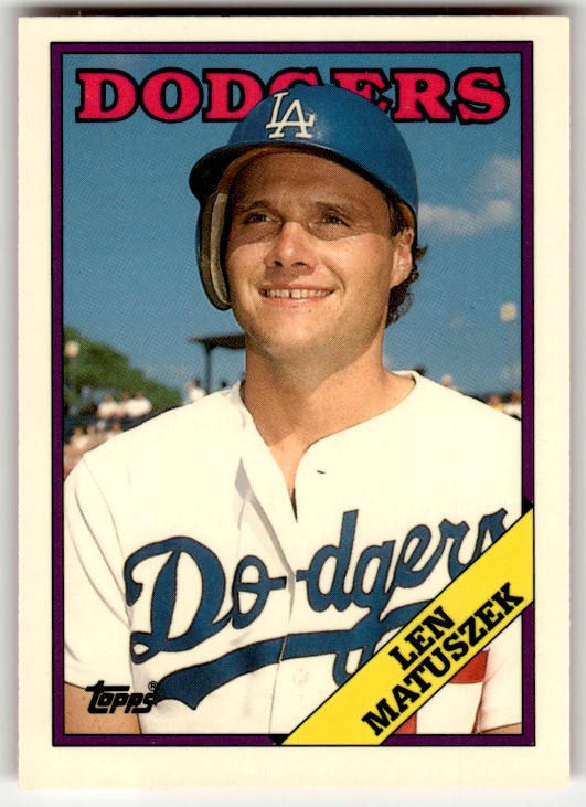 1988 Topps Tiffany Len Matuszek #92 Los Angeles Dodgers SP