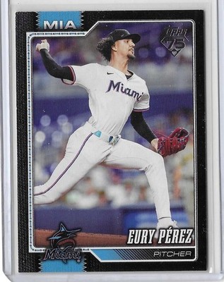 EURY PEREZ  2026 Topps Baseball #285  BLACK BORDER PARALLEL  /75  Marlins