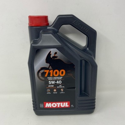 Motul 7100 5W-40 4L Full Synthetic Motorcycle Oil, Black/Red Jug