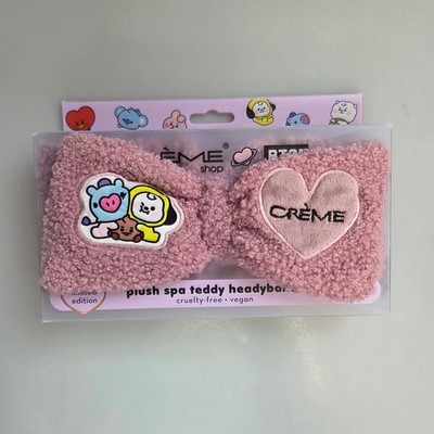 The Creme Shop BT21 Plush Spa Teddy Headband Pink Limited Edition New