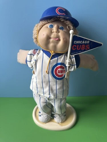 Cabbage Patch Kids Boy Doll Baseball Chicago Cubs Vintage 1980s MLB.