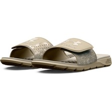 Under Armour 3026152 Men's UA Ignite Pro Freedom Slides, Khaki, Size 8