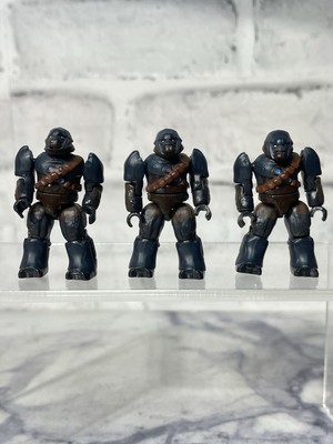 Halo Mega Construx Lot of 3 Covenant Dark Blue Brute Figures Mega Bloks
