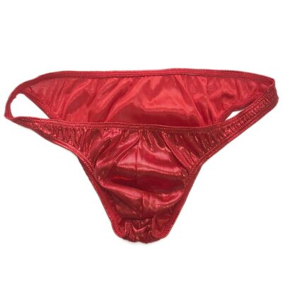 K318 G Men Sexy Bikini Super-Low-Rise Foiled Dotted Metallic Shiny