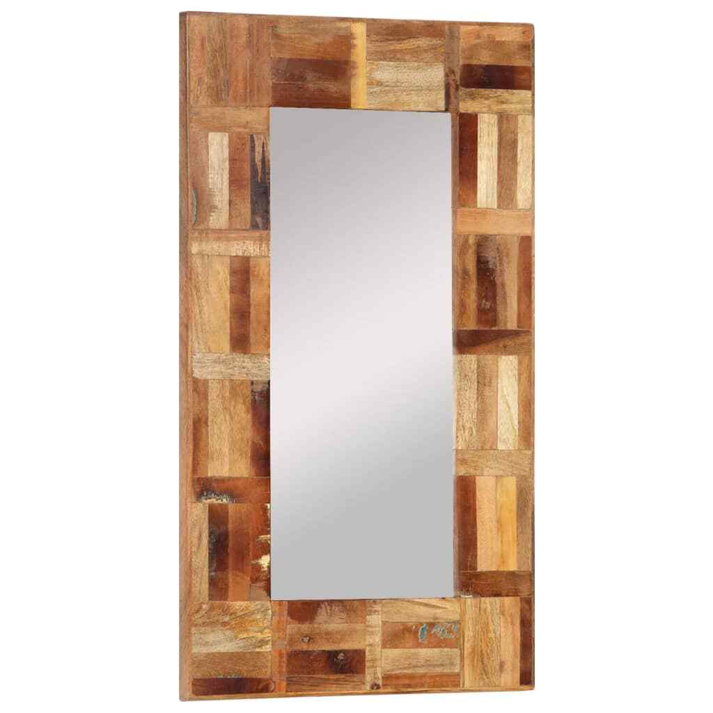 Wall Mirror Solid Wood Reclaimed 50x80cm Living Dining Room Hallway