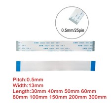 25Pin 0.5mm Pitch FFC FPC Flexible Flat Cable AWM VW-1 20624 80C 60V A B Type