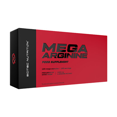 MEGA ARGININE 120 Capsules - Stronger muscle pumps, Improved endurance, recovery