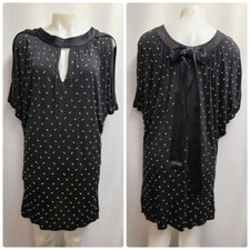 Marc Jacobs Womens Mini Dress Crystal Pearl Rhinestone Embellished Black 10