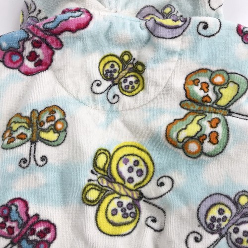 Bullfrogs & Butterfly’s Kids Terry Hooded ROBE Size Girls M Butterflies - Picture 10 of 11