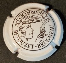 Lot lettre B2 - BETOUZET BRUGNEAU tête flute/ 1 CAPSULE PLAQUE MUSELET CHAMPAGNE