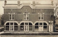 SW Paw Paw MI RPPC MASONIC BLOCK & HISTORIC TRUE NORTHERNER Newspaper Office!!!