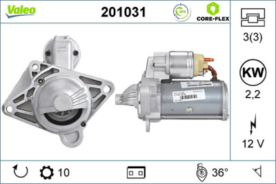 VALEO 201031 Starter für NISSAN,OPEL,RENAULT,VAUXHALL