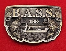 B.A.S.S. Belt Buckle 1990 Bass Anglers Sportsman Society