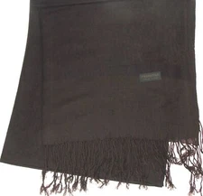 Pashmina Brown Scarf 27x68 Tassels Wrap Shawl Stole Lightweight Xmas Ladies Gift