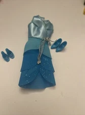 MATTEL Barbie Fashion Fever Clothes Summer BLUE HALTER DRESS Leather RARE