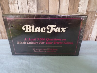 African American trivia game Blac Fax  Extremely RARE over 3000 questions NISB