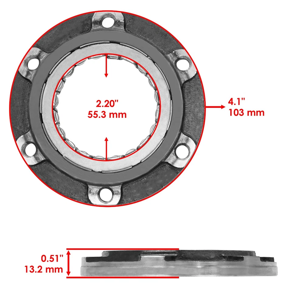 Junta de engranaje de embrague de arranque para Kawasaki Bayou 400 KLF400B 4X4 1993-1999 Foto 2 de 4