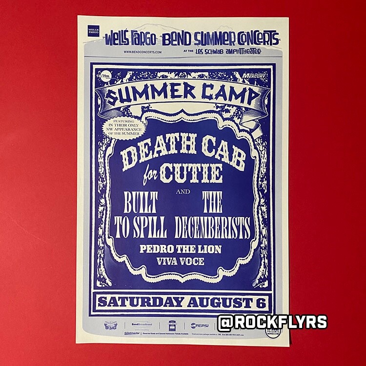 DEATH CAB FOR CUTIE, THE DECEMBERISTS 2005 Original 11x17 Promo Street Poster V1